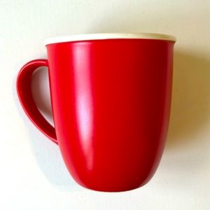 Large 18 oz bright red ceramic coffee mug kitchen drinkwear home decor